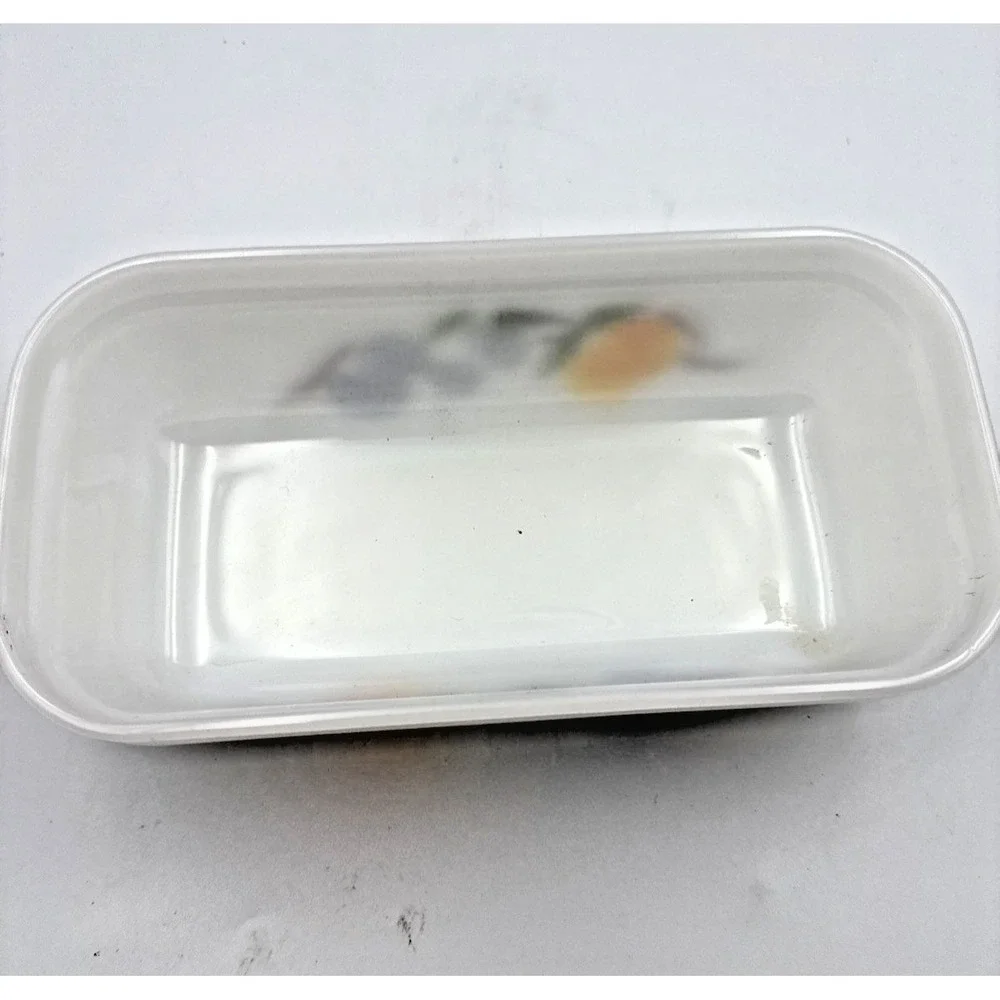 Fire King Anchor Hocking Gay Fad Fruit Pattern Milk Glass 8 Piece Set.‎